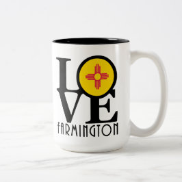 Tasse 2 Couleurs LOVE Farmington Nouveau-Mexique 15oz