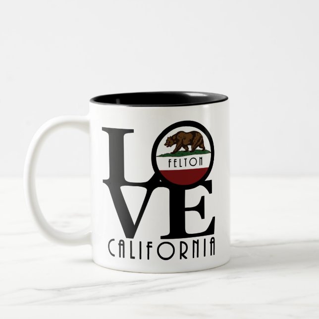 Tasse 2 Couleurs LOVE Felton California 11oz (Gauche)