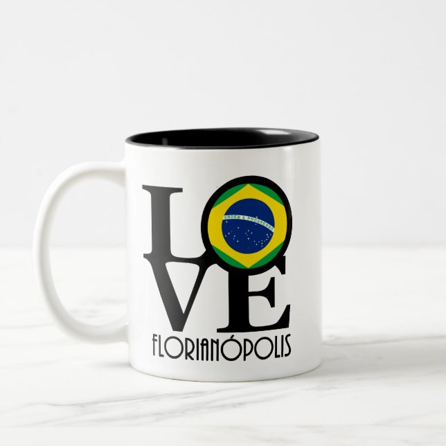 Tasse 2 Couleurs LOVE Florianópolis 11oz (Gauche)