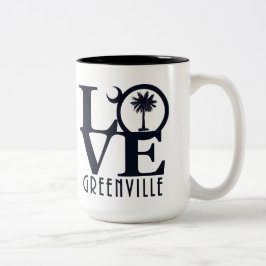 Tasse 2 Couleurs LOVE Greenville SC 15oz