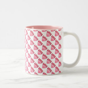 Tasse 2 Couleurs Love Heart Motif