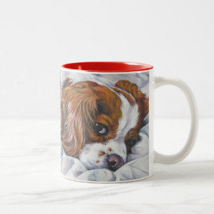 Tasse 2 Couleurs Love King Charles Cavalier Pups