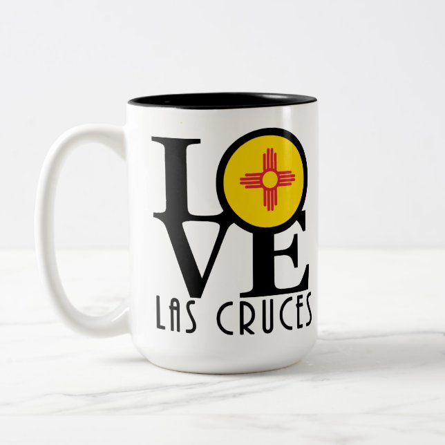 Tasse 2 Couleurs LOVE Las Cruces 15oz (Gauche)