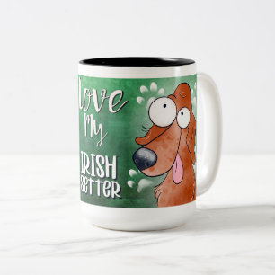 Tasse 2 Couleurs Love My Irish Setter Cartoon
