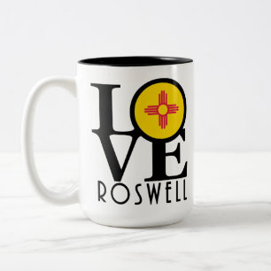 Tasse 2 Couleurs LOVE Roswell Nouveau-Mexique 15oz
