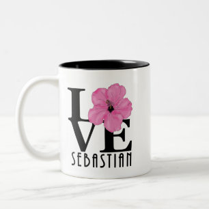 Tasse 2 Couleurs LOVE Sebastian 11oz hibiscus rose