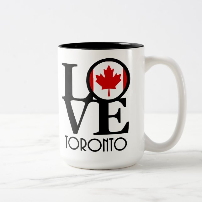 Tasse 2 Couleurs LOVE Toronto 15oz (Droit)