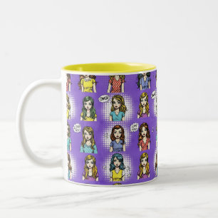 Tasse 2 Couleurs Love You, Pop Art, de Natasha Us
