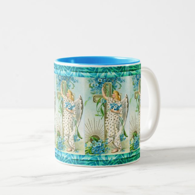 Tasse 2 Couleurs Lovely Oublie Moi Pas Angel (Devant droit)