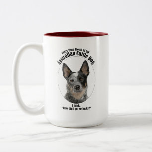 Tasse 2 Couleurs Lucky Australian Cattle Dog