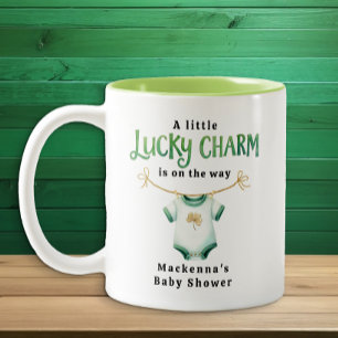 Tasse 2 Couleurs Lucky Charm Baby shower irlandais