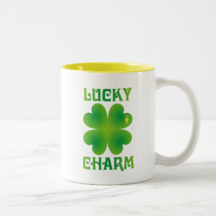 Tasse 2 Couleurs Lucky Charm vert trèfle irlandais