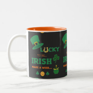Tasse 2 Couleurs Lucky irish fait un voeu