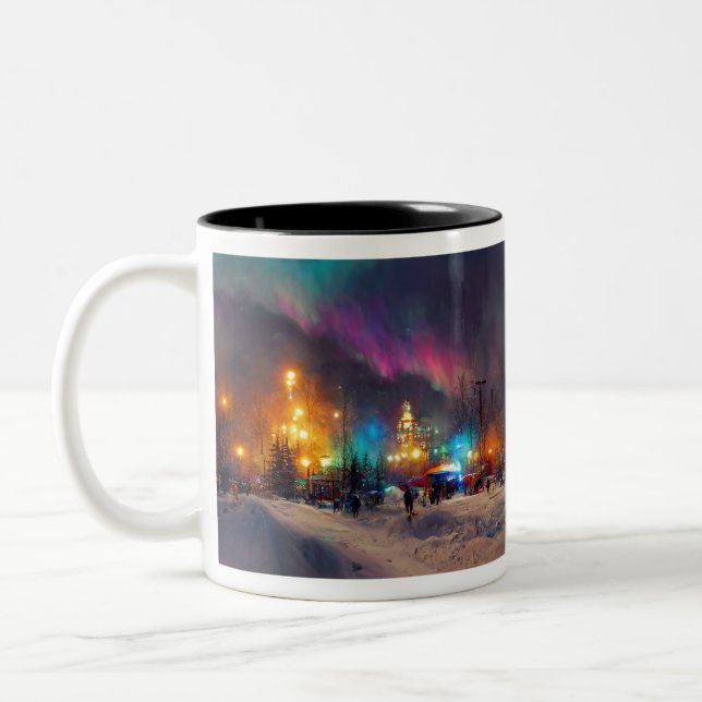 Tasse 2 Couleurs Lumières du Nord 003 (Gauche)