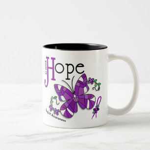 Tasse 2 Couleurs Lupus de papillon en verre souillé