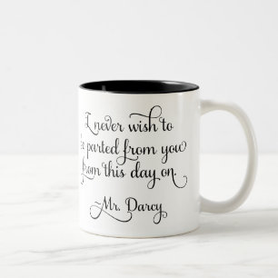 Tasse 2 Couleurs M. Darcy Quote Jane Austen de fierté et de