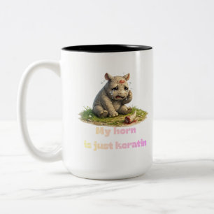 Tasse 2 Couleurs Ma Corne N'est Que De La Kératine – Rhinocéros À C