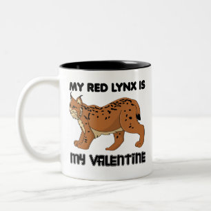 Tasse 2 Couleurs Ma Lynx Rouge est ma Saint Valentin