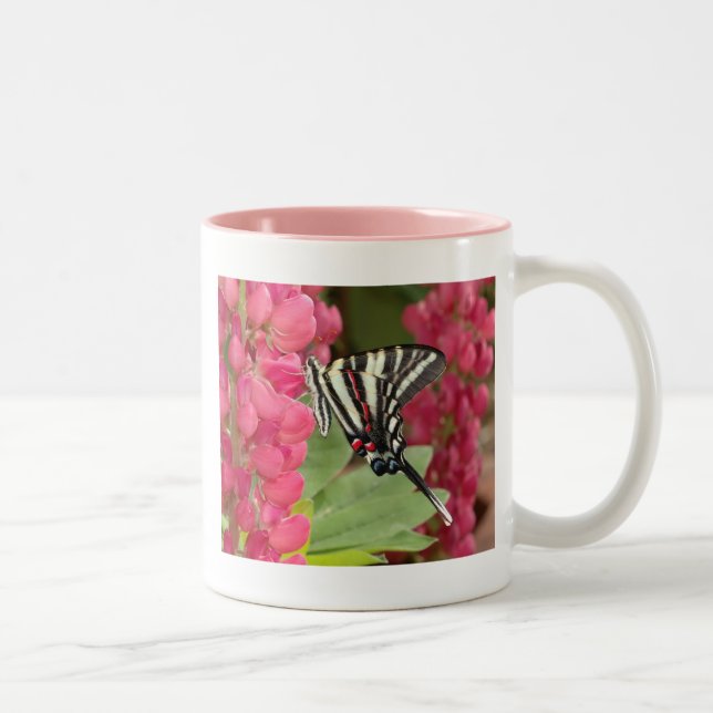 Tasse 2 Couleurs Machaon de zèbre (Droit)