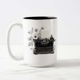 Tasse 2 Couleurs machine à écrire poètes ttpd art moderne nouvelle 