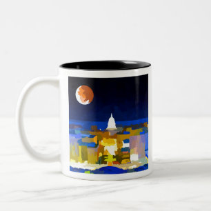 Tasse 2 Couleurs Madison Wisconsin Super Moon Skyline
