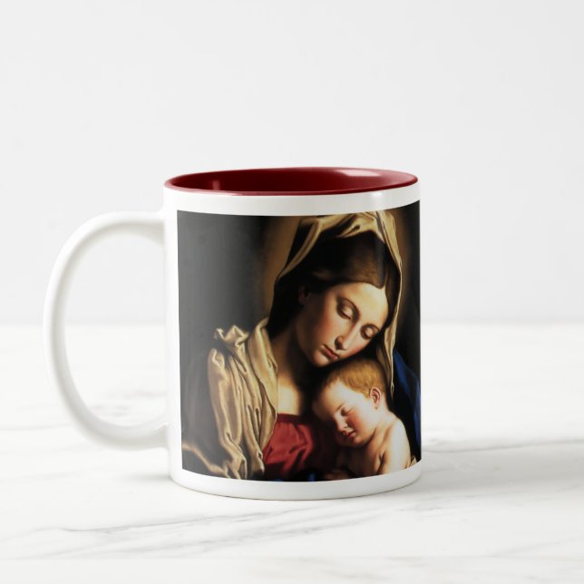 Tasse 2 Couleurs Madonna et enfant (Gauche)