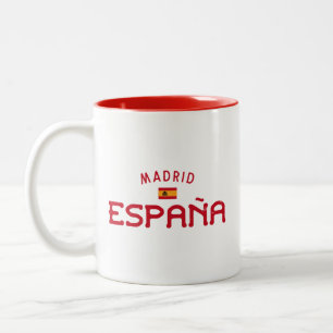 Tasse 2 Couleurs Madrid Espagne en détresse (Espagne)