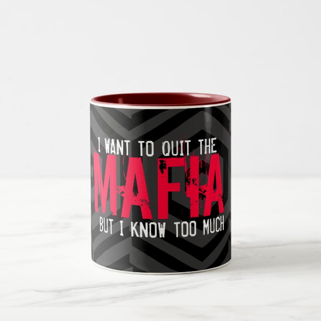 Tasse 2 Couleurs Mafia et Facebook toxicomanes (Centre)