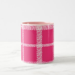 Tasse 2 Couleurs Magenta de plaid