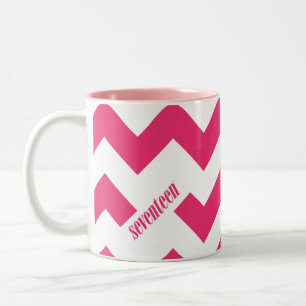 Tasse 2 Couleurs Magenta de zigzag