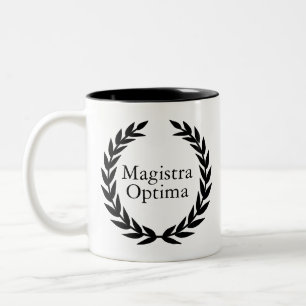 Tasse 2 Couleurs Magistra Optima Enseignant Latin