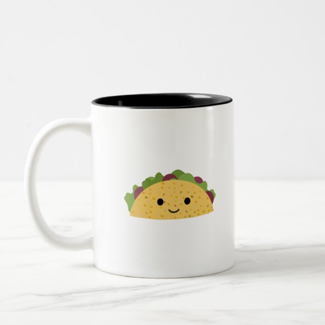 Tasse 2 Couleurs Magnifique Cartoon kawaii Taco (Gauche)