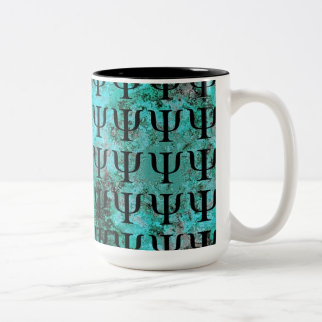 Tasse 2 Couleurs Magnifique Musique Turquoise Marbrée (Droit)