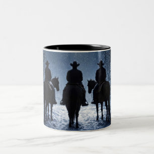 Tasse 2 Couleurs Magnifique Noël de cow-boys Country Western