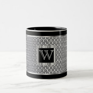 Tasse 2 Couleurs Maillage en métal noir et argent