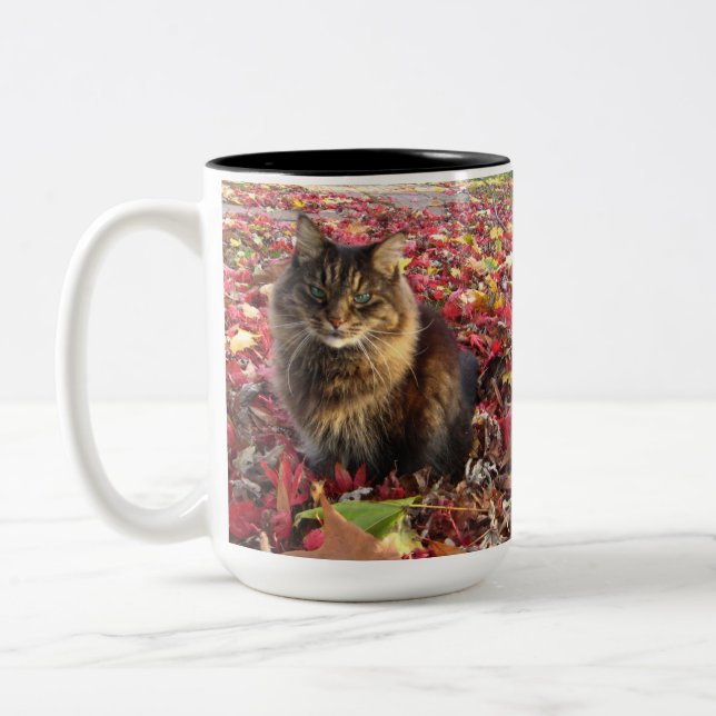 Tasse 2 Couleurs Maine Coon Kitty Cat (Gauche)