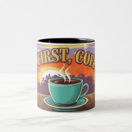 Tasse 2 Couleurs "Mais d'abord, le café"
