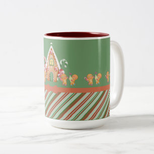 Tasse 2 Couleurs Maison de pain d'épices de Noël Chocolat chaud à d
