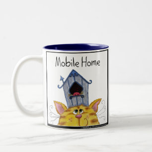Tasse 2 Couleurs Maison mobile pour chat et oiseaux