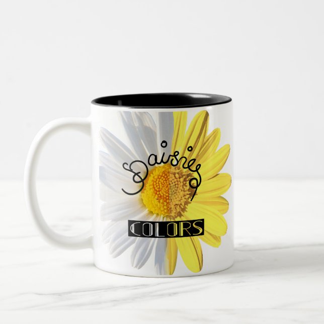 Tasse 2 Couleurs Maisonnettes, couleurs blanches et jaunes (Gauche)