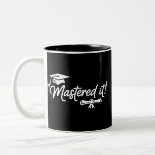 Tasse 2 Couleurs Maîtrisé Maîtrise Diplômé Diplômé Grad 
