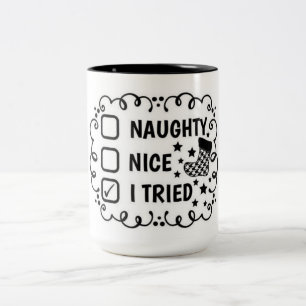 TASSE 2 COULEURS MALHEUREUSEMENT - J'AI ESSAYÉ DES NOËL AMUSANTS
