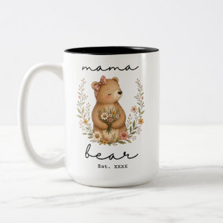 Tasse 2 Couleurs Mama Bear for Mom Mother’s Day Birthday