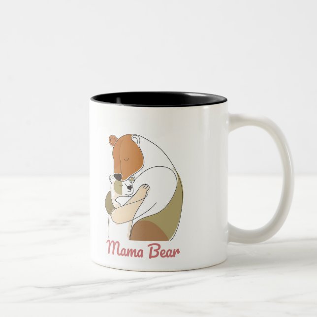 Tasse 2 Couleurs Mama Bear Mothers Day (Droit)