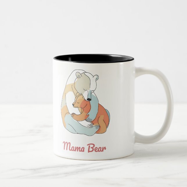 Tasse 2 Couleurs Mama Bear Mothers Day (Droit)