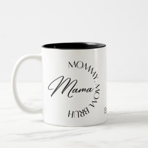 Tasse 2 Couleurs Mama Maman Maman Bruh-Cadeau pour maman, cadeau de
