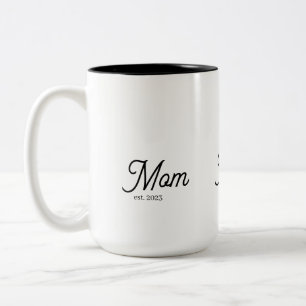 Tasse 2 Couleurs Maman a établi un script noir