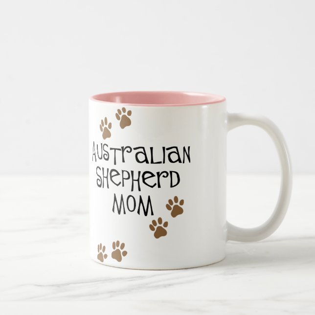 Tasse 2 Couleurs Maman australienne de berger (Droit)