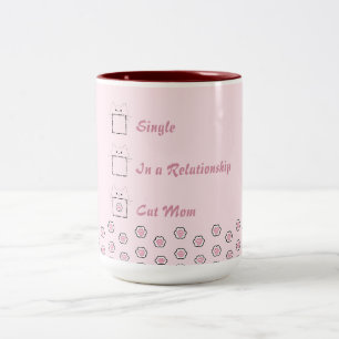 Tasse 2 Couleurs Maman Chat Chaton Mignon Patte Rose