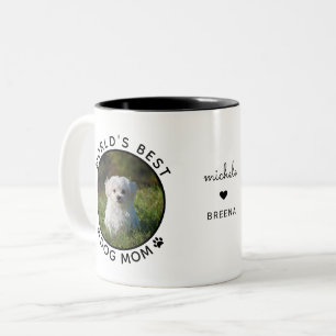 Tasse 2 Couleurs Maman de chien la plus géniale du monde personnali